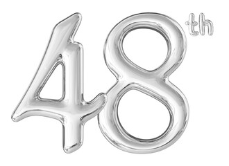 48th Anniversary Silver Number 3D