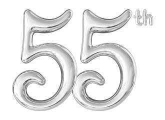 55th Anniversary Silver Number 3D