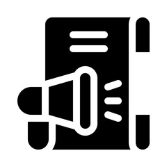 announcement glyph icon