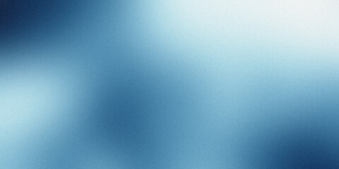 Obraz premium Blue grainy gradient background fading to white with copy space