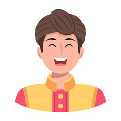 angry shouting, face, personality, character, human, person, mascot, cartoon, flat, vector, icon 

