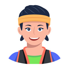 bored, sad, face, personality, character, human, person, mascot, cartoon, flat, vector, icon 

