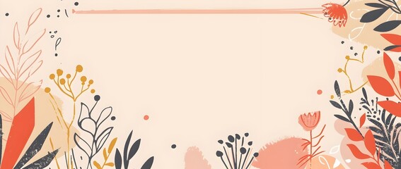 Friendship Day Doodle Page Print Border Design with Warm Color Palette