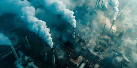 CCUS technology captures CO2 emissions from industries, converts them, and stores underground to mitigate environmental impact. Concept Carbon Capture, Utilization, and Storage