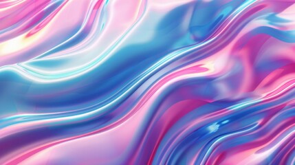 Obraz premium Smooth pastel gradients of pink, blue, and purple create a soft and liquid color waves background.
