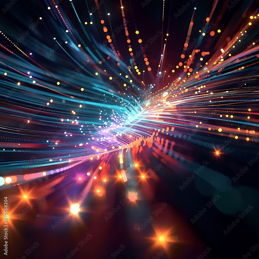 Poster abstract digital data background. art can be used in the description of network abilities, technolog