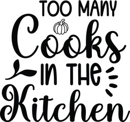 Kitchen SVG Typography Vector Design