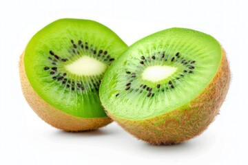 Fototapeta premium Fresh Kiwi Fruit Halves Isolated