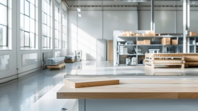 High-tech workshop with machinery and artisans co-creating unique pieces, illustrating the synergy between manual skills and technological advancements