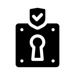lock glyph icon