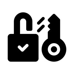 lock glyph icon