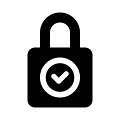 padlock glyph icon