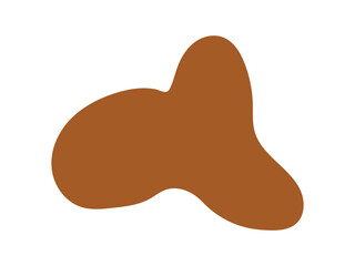 Vector long abstract brown blob, vector illustration,