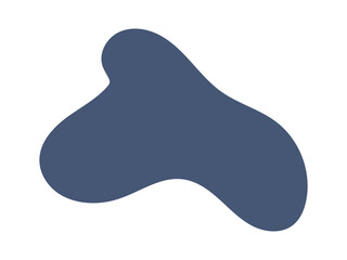 Abstract long blob shape hand drawn, Isolated on a white background.