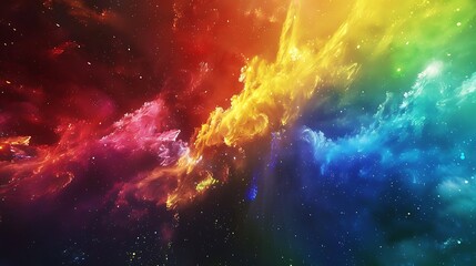 Fototapeta premium Brilliant streaks of color streaking through the atmosphere, painting a breathtaking Spectrum Symphony.