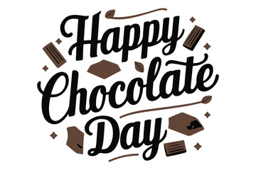 Happy chocolate day vector art illustration