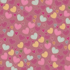 seamless pattern with hearts