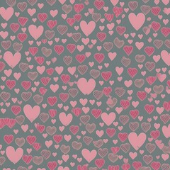 seamless pattern with hearts
