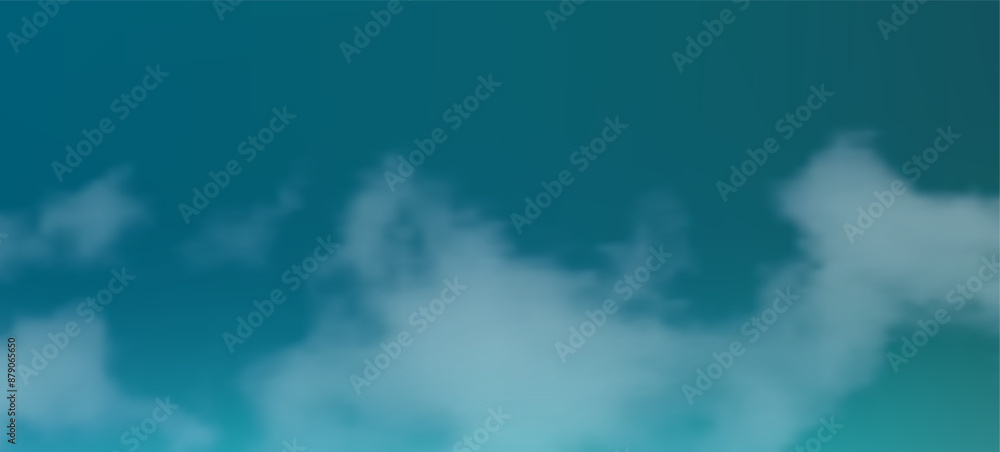 Poster modern colorful gradient background with clouds