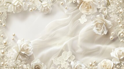 Card design: Enchanted garden wedding invitation, floral fantasy with spacious text area