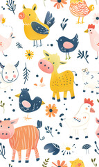 cartoon 2d illustrator doodle pattern, cute pattern in graphic seamless pattern