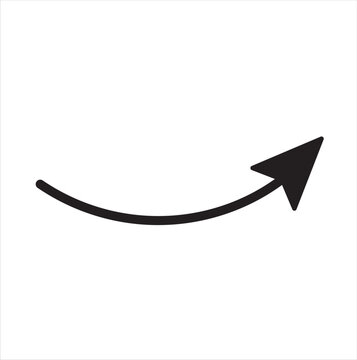 recommend clip art: Curve arrow icon vector . Black long up arrow icon vector . arrow pointing upward.