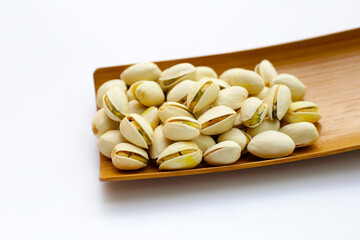 Roasted salted pistachios, delicious snack