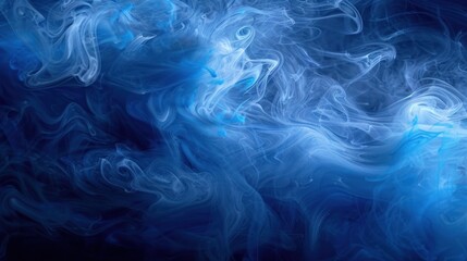 Obraz premium Abstract Blue Smoke Swirls