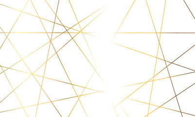 Obraz premium Abstract luxury seamless premium shiny golden random chaotic square and triangle lines on transparent background. Vector, illustration