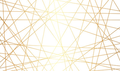 Obraz premium Abstract luxury seamless premium shiny golden random chaotic square and triangle lines on transparent background. Vector, illustration