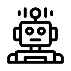 robot line icon