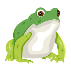 A flat vector icon of pond frog 

