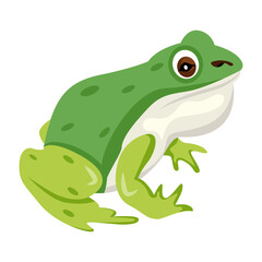 Naklejka premium A flat vector icon of puddle frog