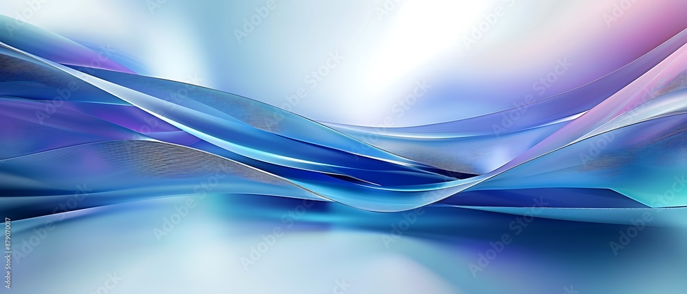 Poster modern wave curve abstract presentation background, generative ai