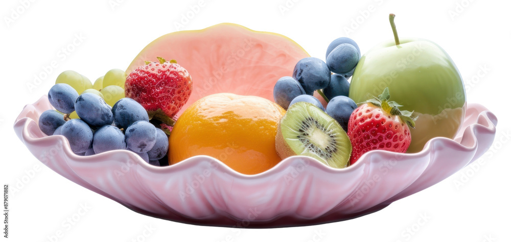 Poster png fruit strawberry blueberry dessert.