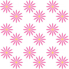 abstract seamless summer pattern: purple with yellow flowers over white