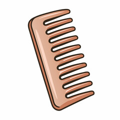 Vector doodle illustration of hair comb isolated white background (21)