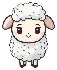 PNG Hand drawn doodle cute happy sheep livestock animal mammal.