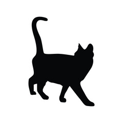 Cat silhouette vector isolated design
