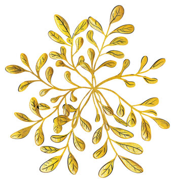 golden leaves on white background clip art preview