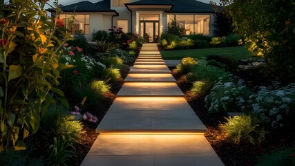 Obraz premium Night view of modern eco city