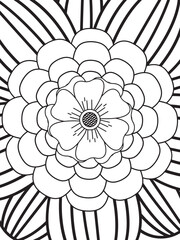 flowers Coloring Book Pages flowers for Relaxation and Stress Relief on Flowers Patterns	
