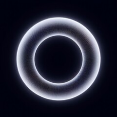 A white glowing circle with smoke and swirls against a black background