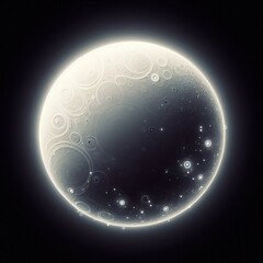 Obraz premium A white glowing circle with smoke and swirls against a black background
