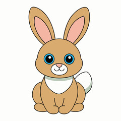 Cute Rabbit Vector Illustration - Adorable and High-Quality Graphics