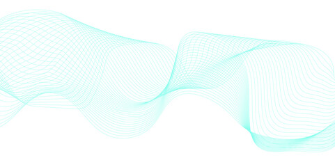 Abstract blue background with technology business wave lines. Digital future technology concept wave curve lines. Frequency sound wave line background. Science, banner, business, poster, template