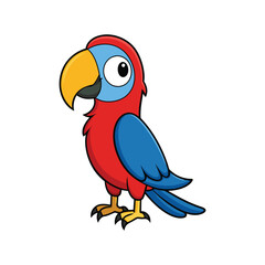 Parrot Silhouette Vector with White background