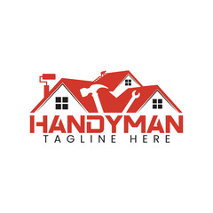 handyman logo design, home repair, roofing, remodeling, handyman logo
