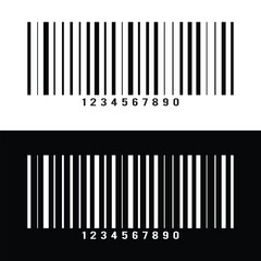 Barcode Icons Set. Almost black barcode for scanning to check product prices. Trendy vectors illustration buy market mark symbols for website designs and mobile app in eps 10.