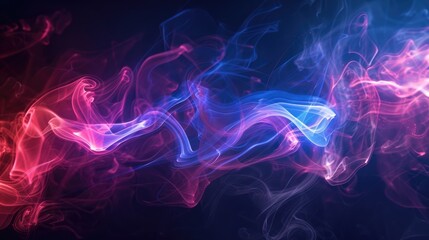 Obraz premium Neon Smoke on Dark Abstract Background